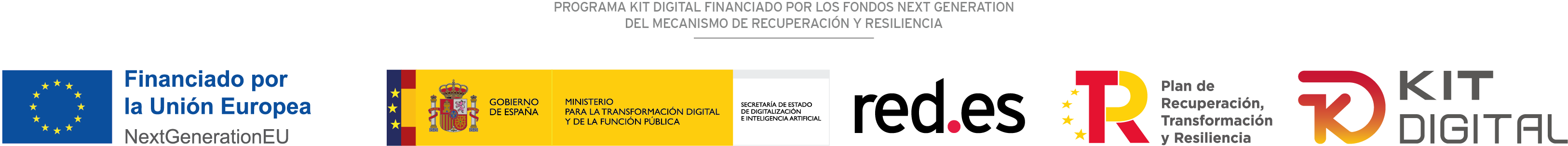 Programa Kit Digital financiado por los fondos Next Generation EU del mecanismo de Recuperación y Resiliencia